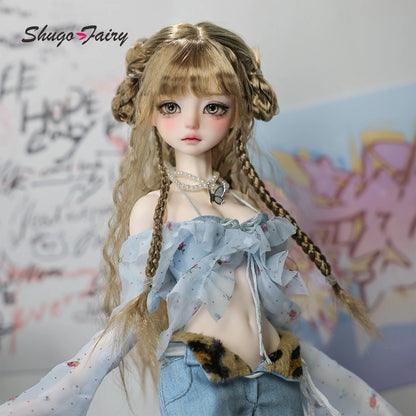 Shugafairy Kikyou D 1/4 BJD Doll – Fullset Street Girl with Big Chest, Summer Carnival Y2K Style Ball-Jointed Fashion Doll Toy