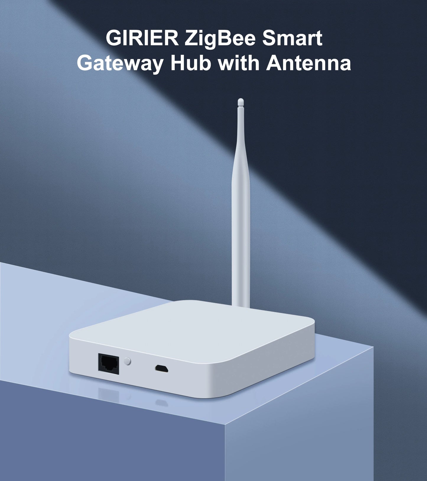 GIRIER Tuya ZigBee Gateway Hub with Antenna - Smart Wired Mesh Bridge for Home Automation, Alexa & Google Assistant Compatible