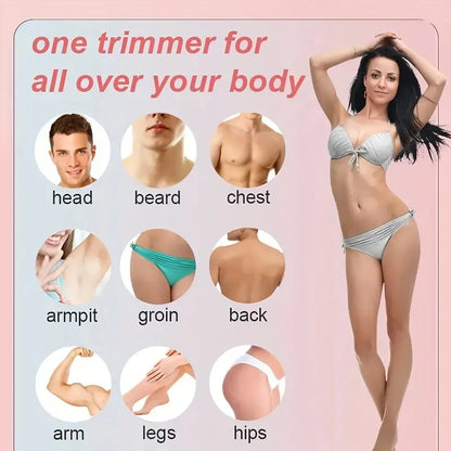 Women’s USB Electric Full-Body Razor – Hair Removal for Armpit, Arm, Bikini Line & Legs