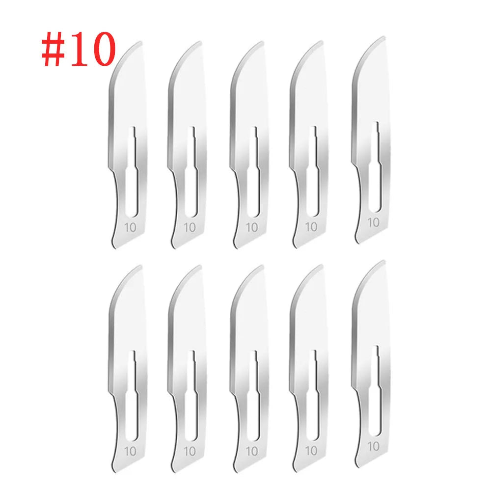 Carbon Steel Surgical Scalpel Set – Blades & Handle for DIY Cutting, PCB Repair, and Animal Surgery