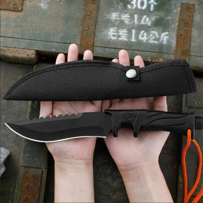 Outdoor Tactical Straight Knife — Portable EDC Survival & Self-Defense Tool