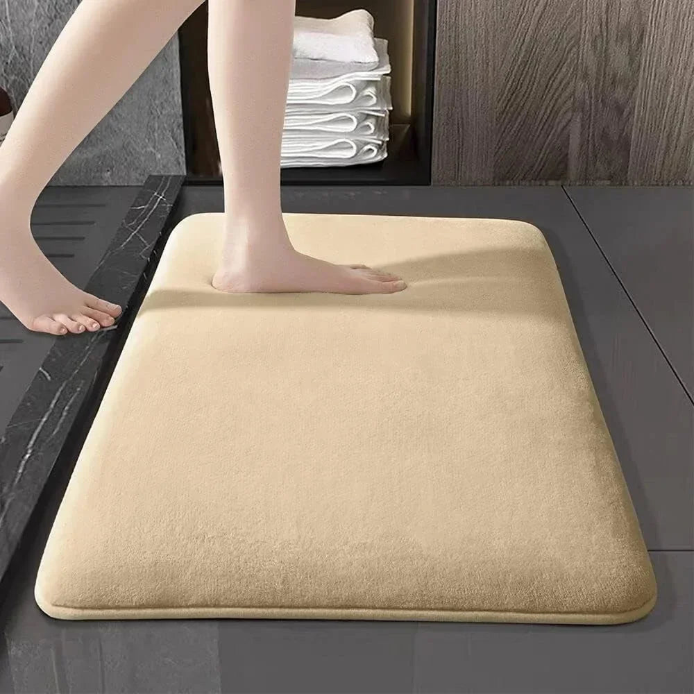 Super Absorbent Memory Foam Bath Mat - Non-Slip Bathroom Rug for Bathtub, Shower, and Toilet