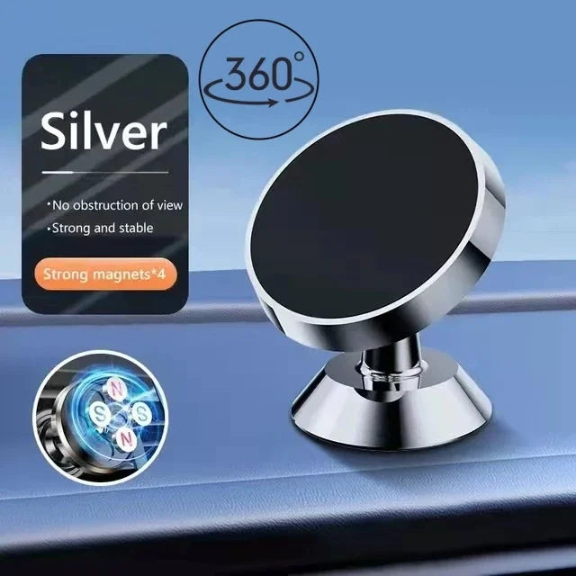Universal Magnetic Car Phone Holder — Dashboard & Wall Mount Stand for iPhone, Xiaomi, Huawei, Samsung