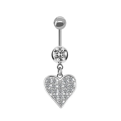 Sweet Butterfly Crown Heart Belly Button Ring – Pink & White Crystal Hello Kitty Dangle Navel Piercing Jewelry for Women