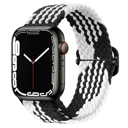 Braided Nylon Apple Watch Band – Adjustable Sport Strap Compatible with Ultra 2, Series 10/9/8/7/6/SE (40–49mm) Wrist Bracelet