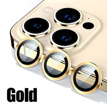 3PCS Metal Camera Lens Protectors – Glass Back Lens Protection Film for iPhone 15/15 Plus, 14/14 Pro Max, 13/13 Mini, 12/11