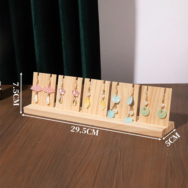 Wood Earring Display Stand – Jewelry Holder & Earring Card Organizer
