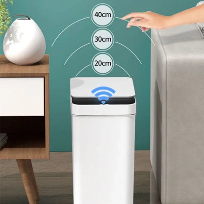 12L Smart Sensor Trash Can - Automatic Touchless Waste Bin with USB Charging for Kitchen & Home