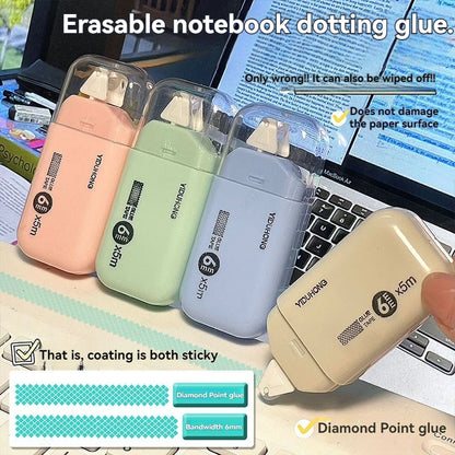 4-Piece Double-Sided Adhesive Dots Glue Tape - Acid-Free Archival-Safe Permanent Tape Runner Dispenser