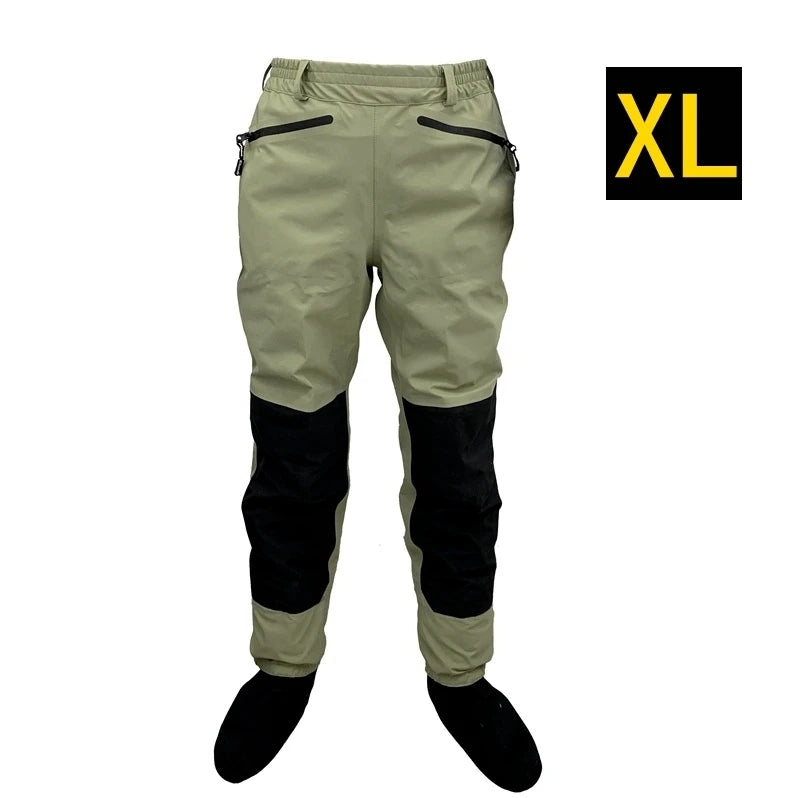 3 Layer Breathable Waterproof Fly Fishing Waist Waders – Stockingfoot High Pant Waders for Duck Hunting & Wading