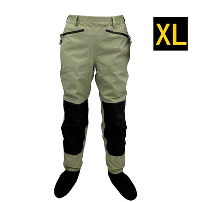 3 Layer Breathable Waterproof Fly Fishing Waist Waders – Stockingfoot High Pant Waders for Duck Hunting & Wading