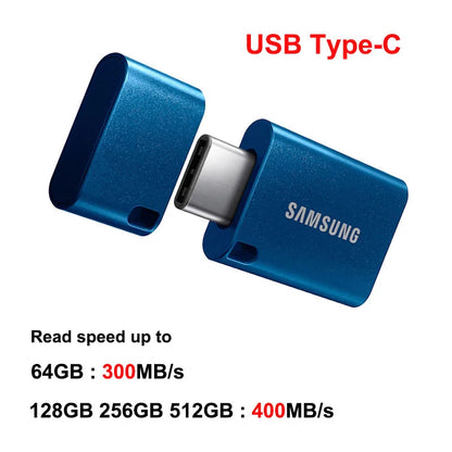 Samsung USB Flash Drive - USB 3.1 Mini Pen Drive 64GB–256GB Up to 400MB/s Read Speed
