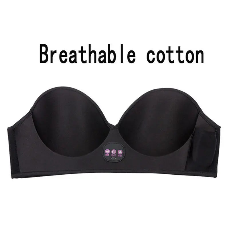Wireless Vibration Electric Massager – Hot Compress Bra for Chest Care & Breast Firming