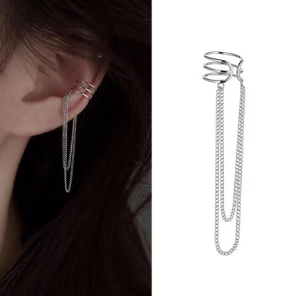 Delicate Tassel Clip-On Earrings – No-Piercing Ear Cuffs for Women, Fashion Jewelry Gifts
