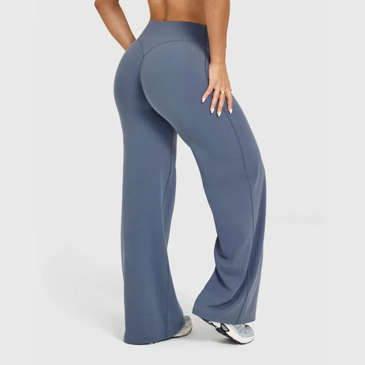 NCLAGEN Women’s Straight-Leg Yoga Pants – Ultra-Soft Butter Fabric Mid-Waist Pilates & Running Trousers