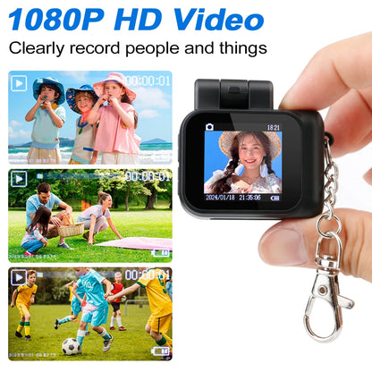Y4000 Mini HD Camera - 1080P Portable Video Recorder with LCD Screen, Flash Light, Battery Dock & Retro Kids Digital Camera