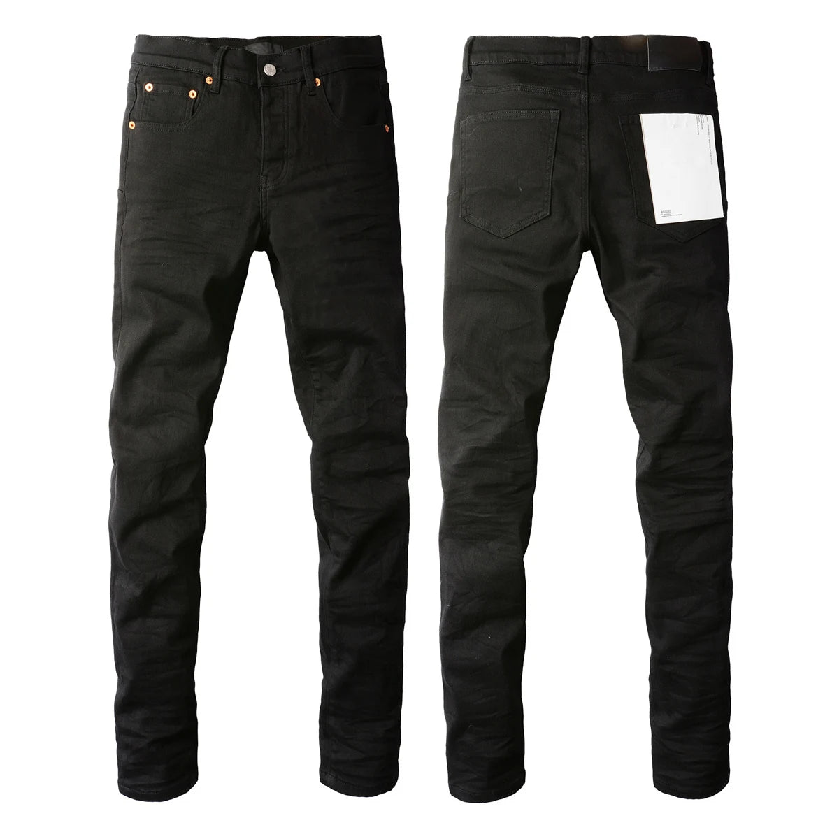 2025 Men’s High Street Ripped Skinny Jeans — Low Rise Blue Distressed Denim Fashion Repair Trousers 9003