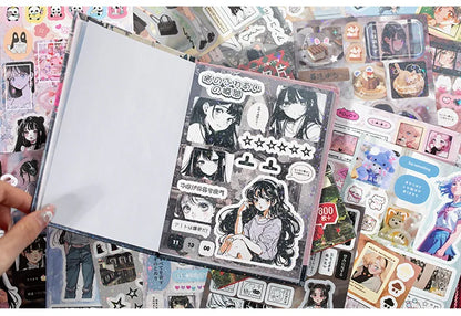 MINKYS 45 Sheets Retro Decorative Stickers – Laptop, Kpop, Toploader, Photocard Sticker Book, Kids Gift & School Stationery