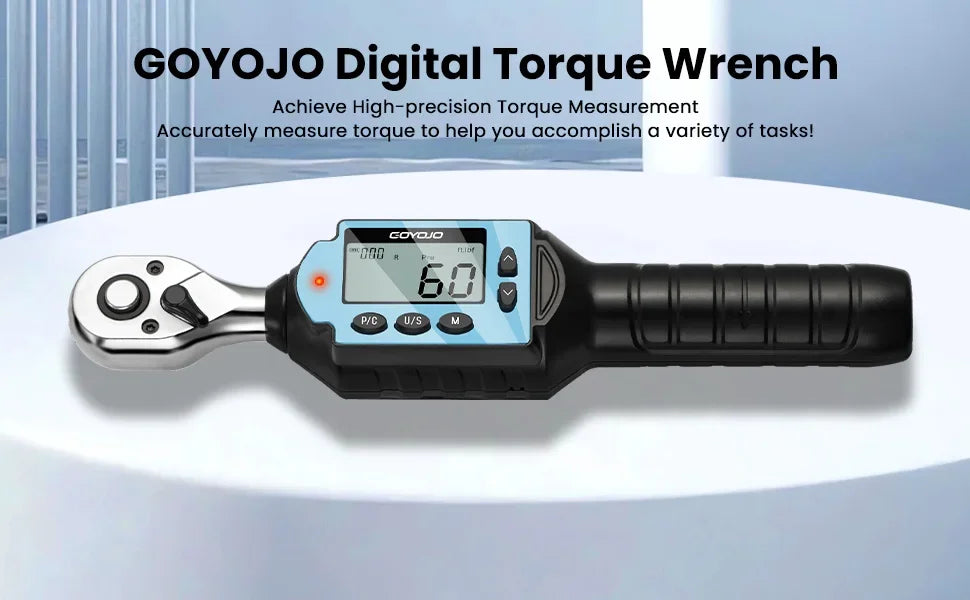 New Digital Preset Torque Wrench | 1/2", 3/8", 1/4" Bidirectional Ratchet for Professional Bicycle Repair