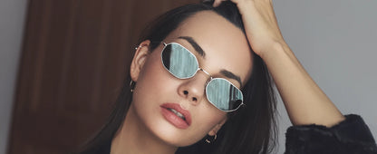 ZENOTTIC Retro Small Polygon Polarized Sunglasses — Metal UV400 Anti-Glare Shades for Men & Women, Driving & Outdoor Eyewear