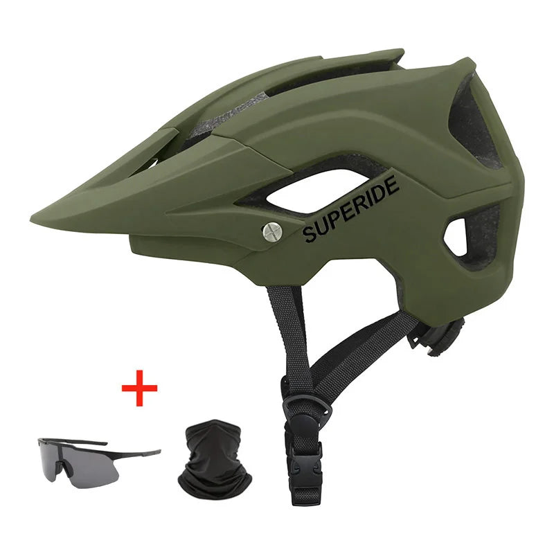 SUPERIDE Outdoor Cycling Helmet - Breathable Ultralight XC MTB Bicycle Helmet, Integrally-Molded Mountain & Road Bike Safety Gear