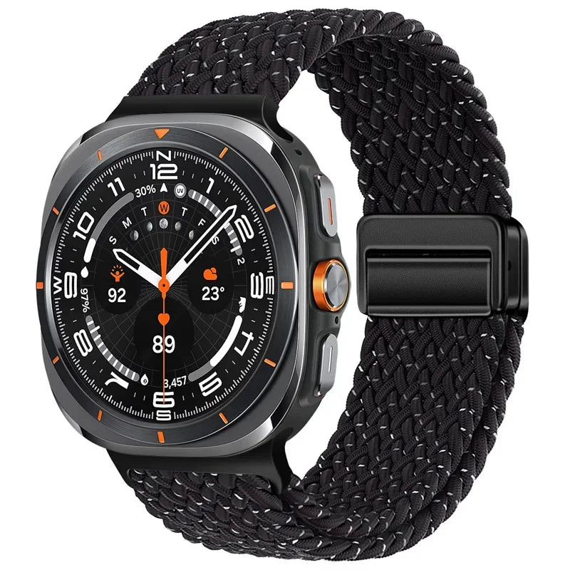 Magnetic Nylon Strap for Samsung Galaxy Watch Ultra 47mm – Adjustable Loop Bracelet Band Accessory
