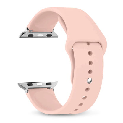 Silicone Apple Watch Band Strap - Sport Replacement Bracelet for iWatch Series Ultra 2, 9, 8, 7, 6, SE 38mm-49mm