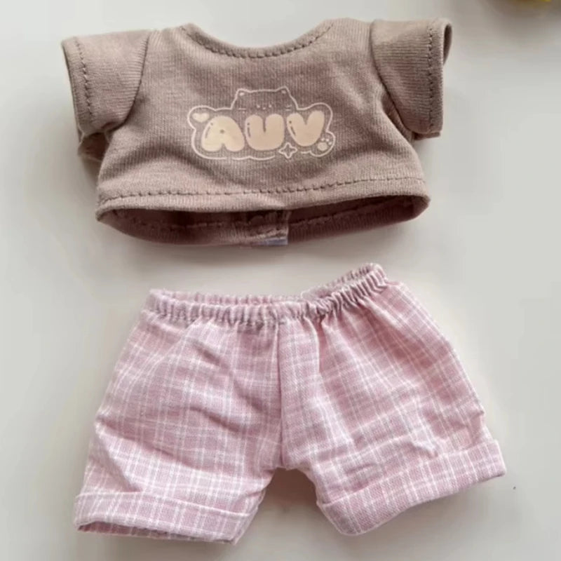 17cm Mini Doll Clothes Set – Kpop EXO Labubu Idol Raincoat, Love Bear Dress & Hat Accessories, Clothing Gift