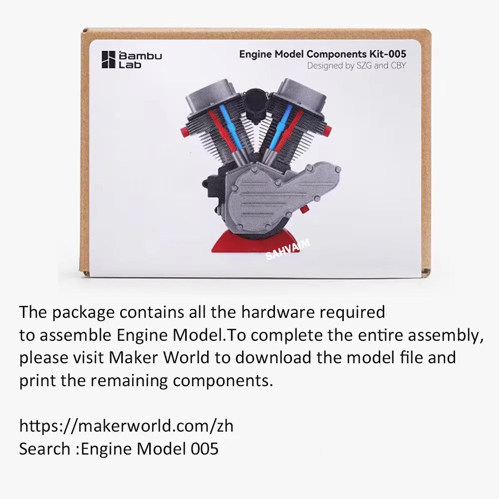 Bambu Lab 3D Printing DIY Creative Model – Wireless Mouse, Aviation Engine, LED Light Kit 001 for 3D Printer