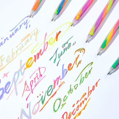 6/12/18-Piece Glitter Gel Highlighter Pen Set - 1.2mm Vibrant Color Pens for Journals, DIY Crafts and Greeting Cards