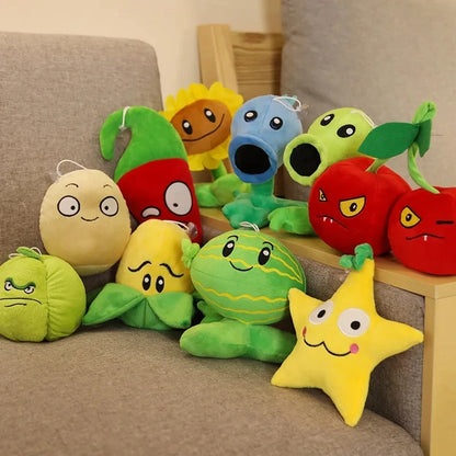 Plants vs Zombies 2 Plush Toys — Peashooter & Sunflower Stuffed Dolls Anime PVZ Gift for Kids