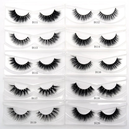 Visofree 3D Mink Eyelashes – 30/40/100 Pairs Handmade Full Strip Lashes with Tray, Cruelty-Free False Lashes for Makeup