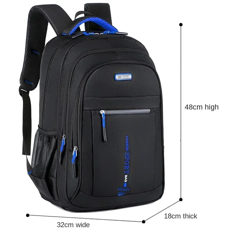 Men’s Oxford Waterproof Backpack – Business Laptop Rucksack for Travel, Work & High School Students