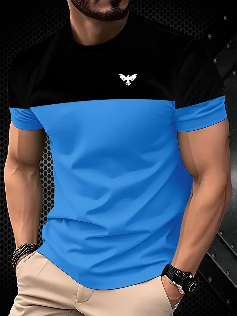 Men’s 3D Printed Sports T-Shirt - Breathable Round Neck Polyester Casual Summer Tee Top