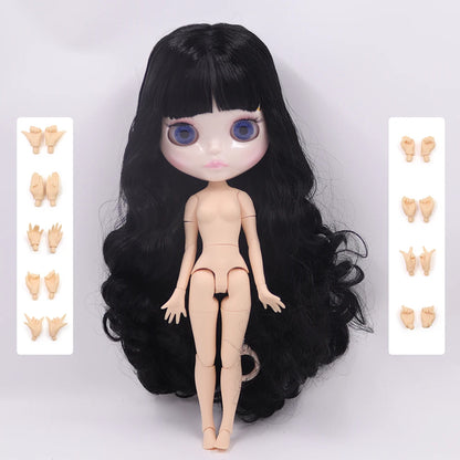 ICY DBS Blythe Doll 1/6 Joint Body 30cm BJD – Shiny Face with Extra Hands, DIY Fashion Doll Gift