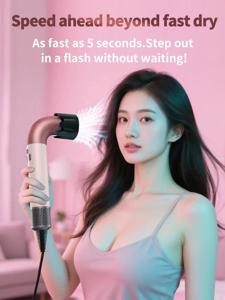 EU High-Speed Leafless Hair Dryer – Negative Ion Salon Diffuser Nozzle for Precise Styling