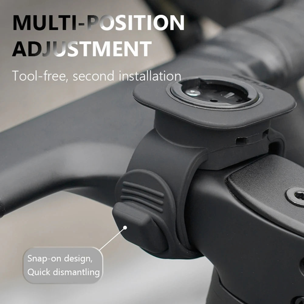 Silicone Bike Computer Mount - Non-Slip Handlebar Computer Holder Multi-Function Cycling Accessory