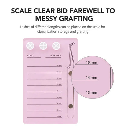 Eyelash Extension Magnetic Scale Holder – Acrylic Lash Board, Glue Pallet Cup & Hygienic False Eyelash Pad Makeup Tools