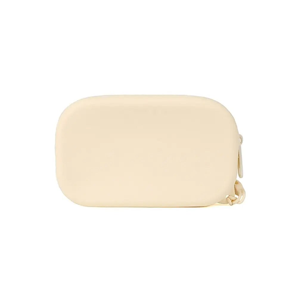 Silicone Cosmetic & Organizer Bag — Vintage Waterproof Zipper Pouch for Earphones, Coins, Travel, Women & Girls