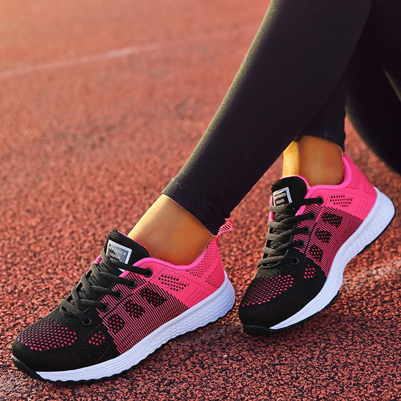 New Women's Lace-Up Flats – Casual Sneakers, Soft & Comfortable, Plus Size Available