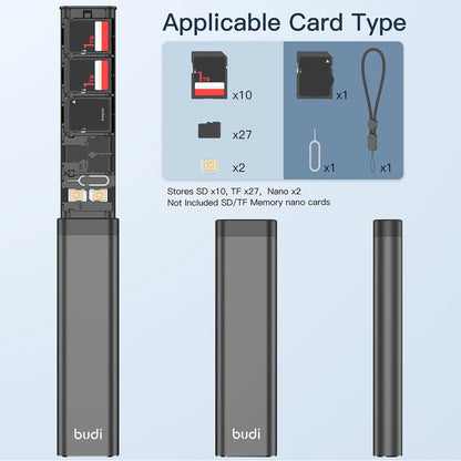 BoxBUDI 30-Slot Memory Card Storage Case – Shockproof, Anti-Pressure, Portable Card Holder Wallet with Anti-Loss Design