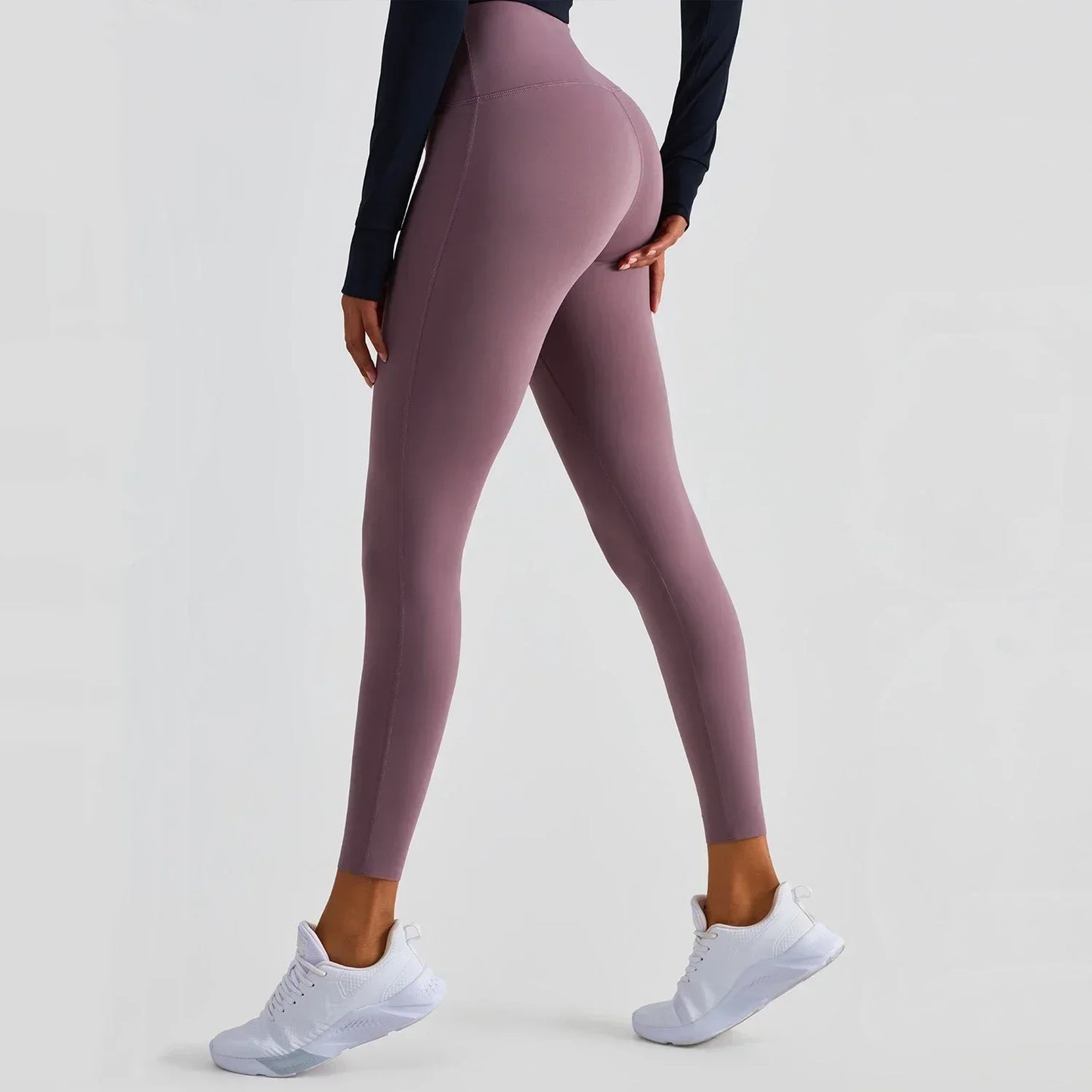 Women’s Lycra Four-Way Stretch Yoga Pants – High Waist Seamless Sports Leggings, T-Line Free Gym Fitness Wear