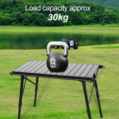 KRC CAMP Folding IGT Table – Lightweight Camping Table for BBQ, Grill, Picnic & Fishing, Outdoor Equipment Set