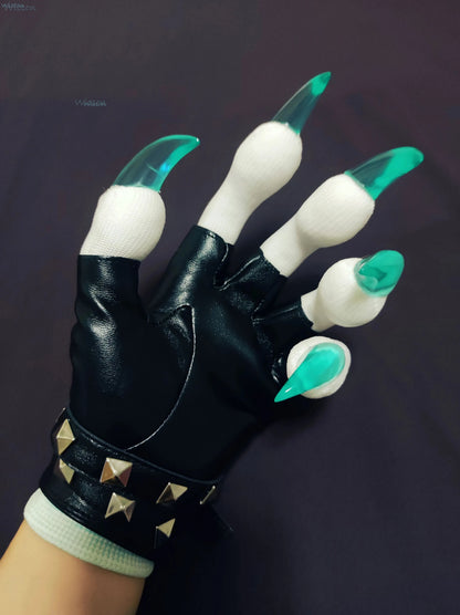 Kigurumi Furry Claw Gloves — Plush Fursuit Paws for Cosplay Unisex Handwear (Black/White/Multicolor)