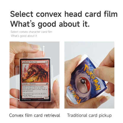 Pull Tab Sleeves for Toploaders & Card Savers – Semi-Rigid Card Holders for Pokémon & YuGiOh, Convenient Card Pickup