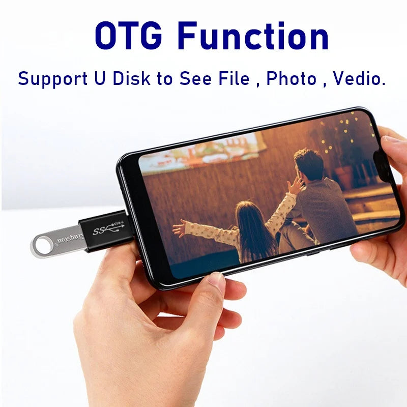 Tongdaytech Type C OTG USB Adapter – USB-C Male to USB-A Female Converter for MacBook, Samsung S20, OTG Connector