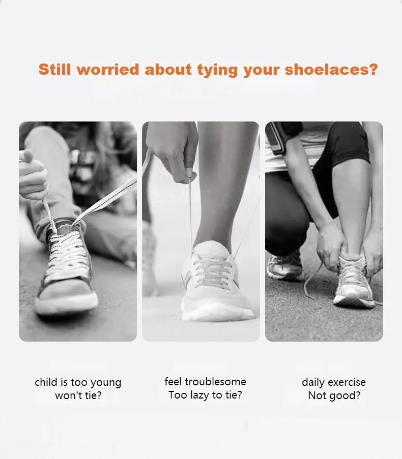 No-Tie 8MM Flat Elastic Shoelaces – Quick Sneakers Laces for Kids & Adults, Shoe Accessories