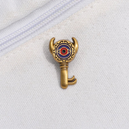 Retro Cartoon Dungeon Key Badge – Adventure Game Brooch Pin for Men & Women Party Accessories