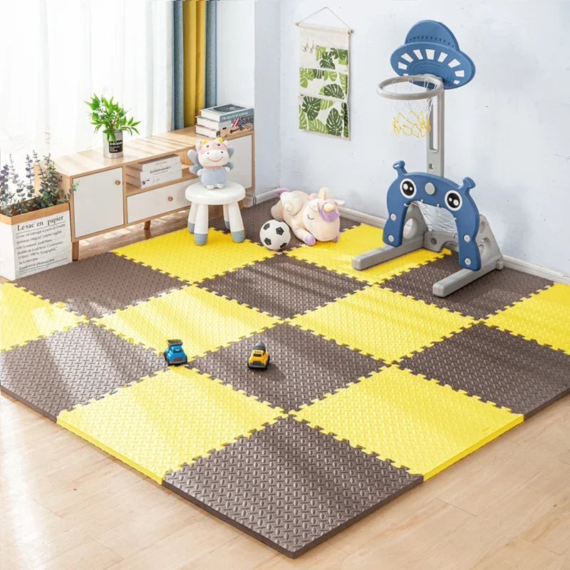 Pink Interlocking Foam Play Mat – Puzzle Floor Tiles for Baby Crawling, Exercise & Safe Play Area, 8/16Pcs Soft Non-Slip Kids Carpet