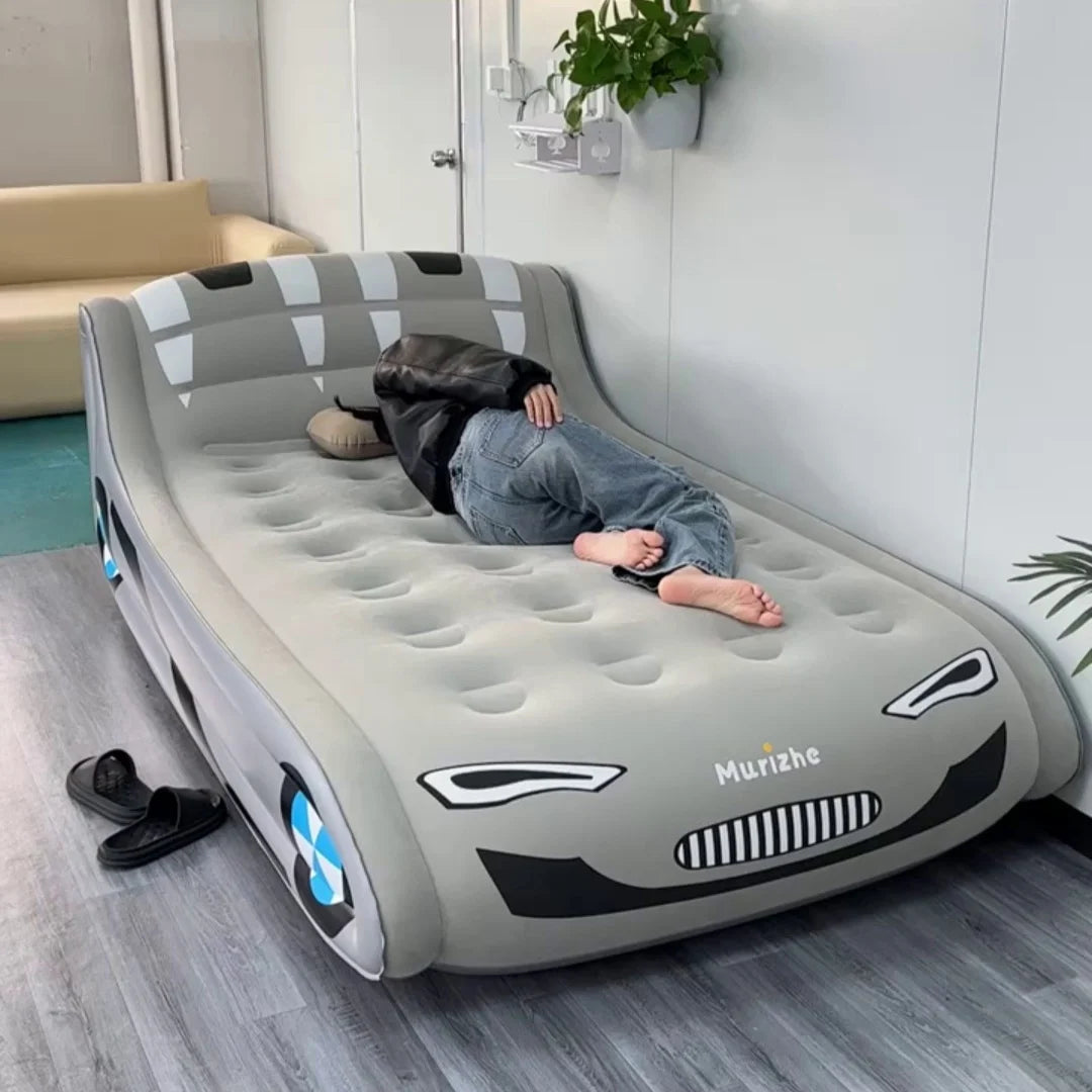 Sun Shepherd Inflatable Air Mattress - Automatic Single Double Camping Bed with Backrest